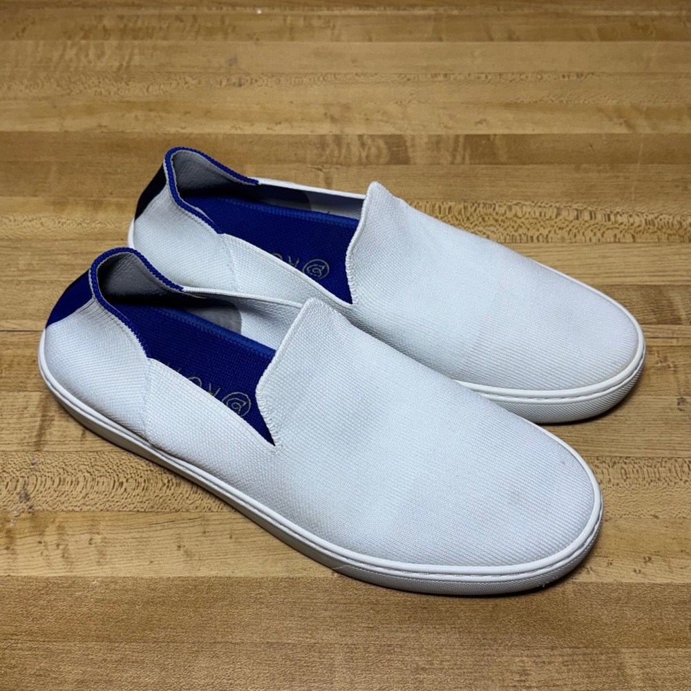 Rothys The Sneaker Bright White Slip On Knit Shoes Womens 9.5 RM-006